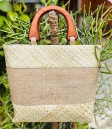 ISLA Pandan-Jute Woven Bag in Natural